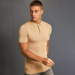 เสื้อถักนิตติ้งสำหรับผู้ชาย, เสื้อแห้งเร็วแขนสั้นสีตัดกันสวมใส่สบายๆแนวสตรีทมีกระเป๋า - Product Image 1