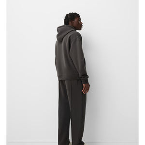 <b>Men's</b> 100% Cotton French Terry Hoodie Custom Blank Sweatshirt Sweatpants Set Oversized <b>Top</b> Quality Pullover Tracksuits OEM - Product Image 5