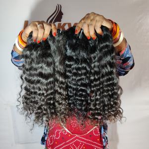 Extensiones de cabello ondulado natural de pelo indio natural, cabello humano virgen Remy barato, paquetes sin procesar - Product Image 2