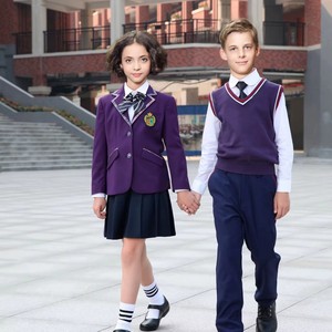 Uniforme Scolastica per Bambini, Abbigliamento Formale Personalizzato in Poliestere, Gilet, Camicia, Cravatta, Gonna a Quadri, Pantaloni per Scuola Primaria e Secondaria - Product Image 6