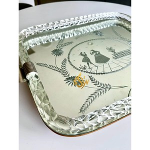 Bandeja DE SERVICIO DE METAL Bandeja decorativa de diseño de regalo para el hogar de alta calidad Forma cuadrada Hogar y restaurante de gran tamaño a precio barato - Product Image 5