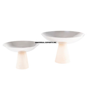 Juego de dos cuencos de chocolate con base de resina Forma redonda Cuenco dulce de lujo Tamaño personalizado Cuenco de chocolate de metal elegante - Product Image 1