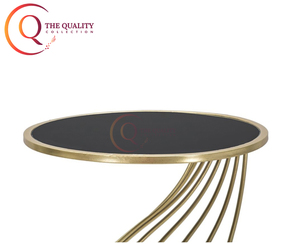 เฟอร์นิเจอร์ทองเหลืองชุบทองวินเทจโต๊ะข้างบ้านโรงแรมและร้านอาหารโต๊ะข้างเน้นเสียงใหม่สำหรับห้องนอนและห้องนั่งเล่น - Product Image 3