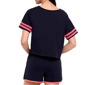 ชุดเซ็ตเสื้อผ้าผู้หญิง 2 ชิ้น สไตล์เซ็กซี่ ลายพิมพ์ แฟชั่นฤดูร้อน เสื้อครอปสั้น สายเดี่ยว โชว์ช่วงเอวเล็ก - Product Image 2