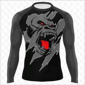 Long Sleeve Rash Guard Unisex Spandex/Polyester Quick Dry <b>Compression</b> <b>Custom</b> Logo <b>Design</b> Breathable Gym <b>Shirt</b> OEM Service Decent - Product Image 5