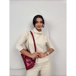 Conjunto de Dos Piezas de Punto Color Crema para Mujer missJANELL - Top Cómodo de Manga Larga y Pantalones a Juego para Uso Casual, Tallas S-XL - Product Image 3