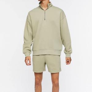 Sweatshirts à demi-fermeture éclair pour hommes Meilleure qualité Séchage rapide Style de rue Conception de couleur personnalisée Technique brodée Prix bas - Product Image 1