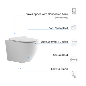 WC suspendu avec support <span class=keywords><strong>autoportant</strong></span> et pieds réglables pour cloison sèche, réservoir encastré, double chasse d'eau - Product Image 3