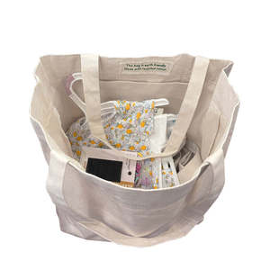<b>Large</b> Eco-Friendly Recycled <b>Canvas</b> Grocery <b>Bag</b> Washed Relaxed with Letter Pattern Reusable Beach <b>Bag</b> for Advertising Shopping - Product Image 3