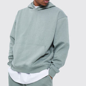Chándales de algodón 100% de Pakistán Heavyweight 500 GSM 100% algodón en blanco pulóver Boxy Baggy Hoodie y pantalones de chándal - Product Image 3