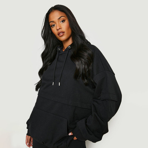 2025-26 Survêtement de sport deux pièces personnalisable grande taille pour femme Respirant 100% coton avec imprimé brodé - Product Image 3