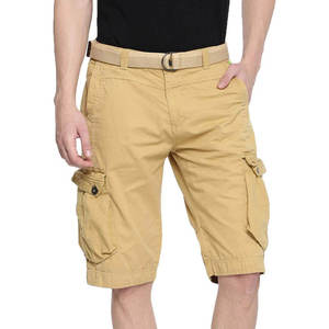 Kivotech Short cargo personnalisé aux genoux pour hommes, en coton décontracté avec plusieurs poches, matière pure à 100% - Product Image 4