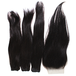 Peluca con cierre de cabello humano natural con frente de encaje HD largo Yaki Kinky Jerry Spring Silky Straight Waves Estilos de ondas regulares - Product Image 2