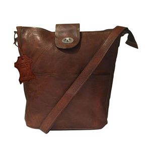 <b>Women's</b> Genuine Leather Casual Messenger Satchel Elegant Handmade Zipper Closure Crossbody Shoulder Bag Lightweight for Ladies - Product Image 1