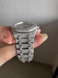 Reloj Hip Hop para Hombre, Chapado en Oro Blanco con Incrustaciones de Diamantes Moissanite, Modelo Squire de Lujo, Venta al Por Mayor - Product Image 5