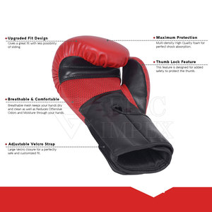 Guantes de boxeo para hombre, cuero PU, alta calidad, transpirables, cómodos, entrenamiento, Sparring, logotipo personalizado, OEM, directo de fábrica, venta al por mayor - Product Image 4