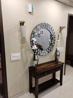 Miroir mural en verre cristal argenté Art Déco KSN, design moderne et élégant, décoration intérieure, OEM/ODM disponible, boîte ondulée brune