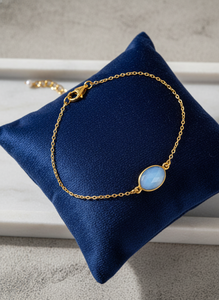 Pulsera de Lujo para Mujer, Hecha a Mano, de Plata de Ley 925 Maciza, Chapada en Oro de 18K, con Topacio Azul, para Regalo y Joyería de Fiesta - Product Image 5