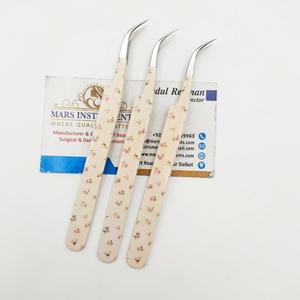 Pinces à épiler pour extensions de cils durables, en acier inoxydable, pointe pointue, design papier, professionnelles - Product Image 2