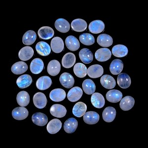 100% naturel de qualité supérieure arc-en-ciel pierre de lune forme ronde calibré Cabochon disponible lisse rond Cabochon pierre précieuse en vrac OEM en vrac - Product Image 3