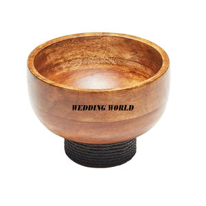 Bol à chocolat naturel en bois forme ronde bol sucré fait à la main vente chaude en gros bol à chocolat en bois - Product Image 2