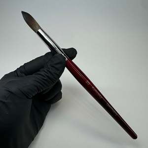 # Pennello per Unghie in Acrilico Kolinsky 20 per Principianti, Pennello Morbido per Esercitazioni con Manico in Metallo, Ghiera Crimpata, Confezione in Scatola - Product Image 1