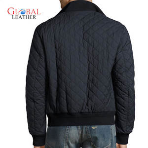 Custom Made <b>Men's</b> Winter Puffer Quilted Jacket with Hooded Collar Zipper Closure OEM Service Out Door Street Jacket For <b>Men</b> - Product Image 3