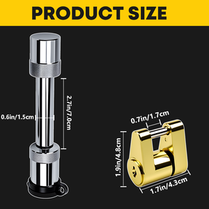Vypart Kit de verrouillage noir en U pour attelage de remorque avec verrous de goupille de récepteur 1/2 et 5/8, système de sécurité pour attelage de remorque - Product Image 5