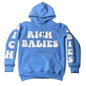 Invierno de lujo bebé azul pulóver Sudadera con capucha 100% algodón Impresión digital para hombre Sudadera con capucha personalizada para ropa informal - Product Image 1