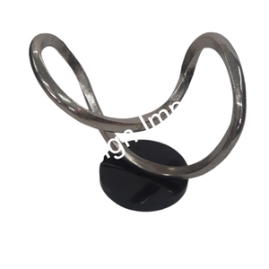 Objet en aluminium décoratif abstrait Sculpture en argent pièce maîtresse avec base meilleure vente métal artisanat décor de table Accent Offre Spéciale - Product Image 6