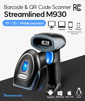Escáner de Códigos de Barras QR 2D M930 USB, Lector 2D para Punto de Venta, para Bibliotecas, Tiendas, Supermercados, Almacenes Médicos, en Existencia
