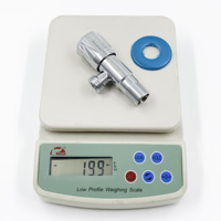 Robinet d'angle en acier inoxydable avec cartouche en laiton chromé
