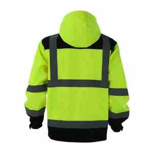 Chaqueta de Seguridad Unisex de Alta Visibilidad, Ropa de Trabajo Reflectante, Impermeable, Resistente al Viento, Transpirable, de Poliéster Duradero, Uniforme de Protección - Product Image 4