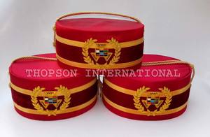 Masonic Royal Arch Crown Regalia Hecho a mano Bordado Cuero Algodón Tela Cinta Masón Punto de Cruz Costura Artesanía - Product Image 4