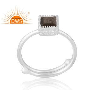 แหวนอัญมณีออบซิเดียนสีทองเงาธรรมชาติทำจากเงินสเตอร์ลิง925เหมาะสำหรับเป็นของขวัญสำหรับผู้หญิง - Product Image 1