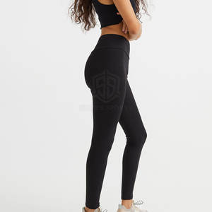 Meilleur matériau Leggings pour femmes Pantalon de fitness taille moyenne Motif solide Prix bas et vente chaude - Product Image 2