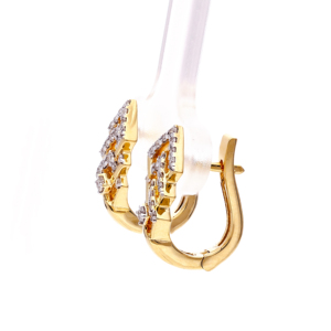 Pendientes de Aro de Circonita de Triple Nivel de Lujo, Pendientes Geométricos de Diseño Moderno para Mujer, Aniversario - Product Image 5