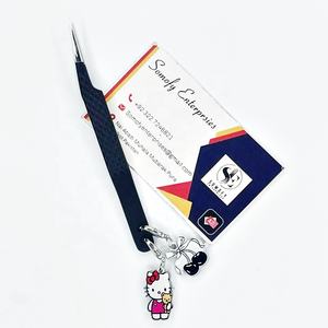 Pince à cils en acier inoxydable personnalisée en gros boîte en vrac isolation marque privée pince à cils pointe en fibre avec ensemble de breloques - Product Image 4