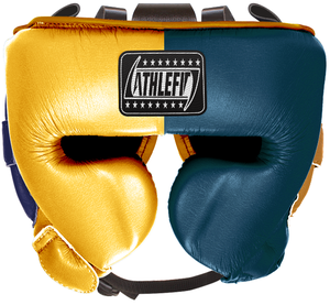 Casque d'entraînement de kickboxing et d'arts martiaux à logo personnalisé protège-tête en cuir artificiel de boxe au design unique - Product Image 2