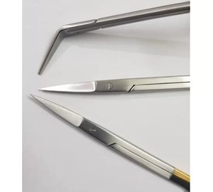ชุดอุปกรณ์ผ่าตัดขั้นสูงกรรไกรตัดม่านตาโค้งตรงทำจากสเตนเลสสำหรับปฐมพยาบาลแหล่งจ่ายไฟแบบแมนนวล - Product Image 4