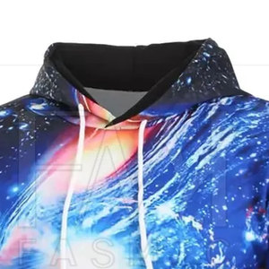 Fasmic Sport's 100% coton pull hommes poids lourd brodé surdimensionné à capuche solide motif imprimé hiver saison sweat - Product Image 3