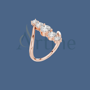 Anillo de declaración grande de oro de 10K con joyas de hilo juguetón para mujer - Product Image 1