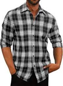 Vente en gros Chemise en flanelle à carreaux en coton à manches longues personnalisée pour hommes Chemises en flanelle à col montant respirantes pour l'hiver - Product Image 5
