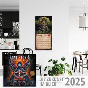Calendrier 2025 Anne Stokes pour table, mur ou bureau – Matériau papier imprimé pour affichage, horloge, cadre photo, promotion et autres utilisations - Product Image 1