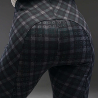 Leggings d'équitation légers pour femmes tissu extensible flexible taille haute confortable avec poignée en silicone à siège complet à vendre
