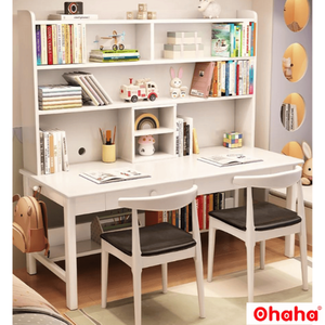 Double <b>Study</b> <b>Desk</b> with Bookshelf for Children OHAHA BH001 - Product Image 3