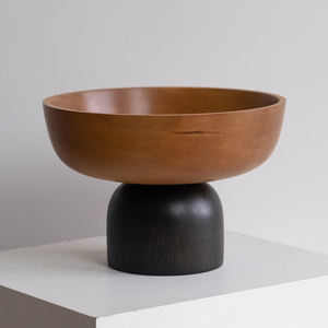 Artesanía contemporánea para comedor y decoración, cuenco elevado de madera Vintage con soporte, frutero decorativo para el hogar y la cocina - Product Image 5