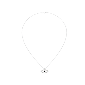 Collier pendentif oeil en or rose 18 carats avec diamant naturel bijoux fins pour femmes OEM ODM vente en gros d'or blanc fabricant indien - Product Image 4