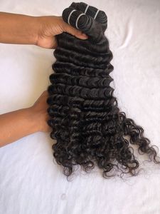 Extensiones de cabello humano de onda profunda de donante individual de trama doble de máquina virgen India 100% precios al por mayor para mujeres negras - Product Image 5