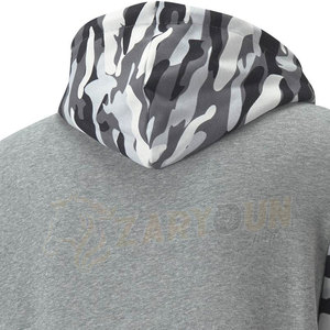 Pull-over OEM de qualité supérieure Sweat à capuche de sport pour hommes Impression camouflage personnalisée Doublure polaire Saison d'hiver Vêtements de sport à capuche Vente en gros - Product Image 6